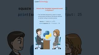 Lambda keyword in Python | Python interview questions | #pythontutorial #interview #lambda