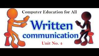 Written Communication by Computer Education for All Unit 4