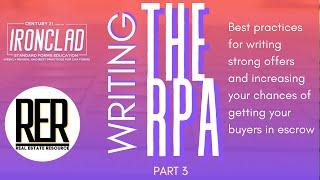 Real Estate Training - IRONCLAD Standard Forms Training Writing The RPA Part Three