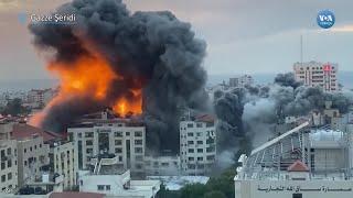 Gazze’de İsrail füzesiyle binanın yıkılma anı kamerada| VOA Türkçe