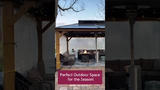 Outdoor Living Space | Outdoor Gazebo Decorating Ideas for Winter Season #shorts #outdoorliving