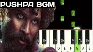 Pushpa BGM  | Piano Tutorial | Piano Notes | Piano Online #pushpa #pianotimepass