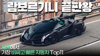 세상에서 가장 비싸고 빠른 자동차 Top 11 !!