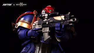 Joytoy 1/18 SpaceMarine II Ultramarines Lieutenant Titus，Sergeant Gadriel & Brother Chairon