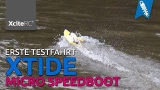 Xtide Micro Rennboot / Speedboot - Erste Testfahrt