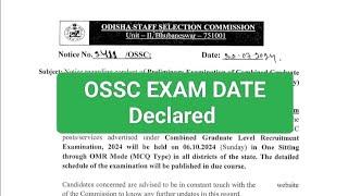 ossc cgl 2024 exam date 2024 published