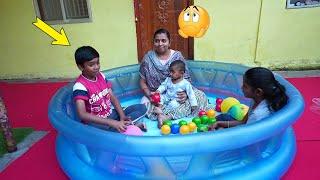 24 Hours Swimming Pool Challenge !! Bathroom கூட போக முடியாத ஒரு Challenge  யாரெல்லாம் இருப்பாங்க ?