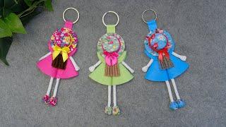 Easy and fast!Adorable dolls - keychains out of felt DIY