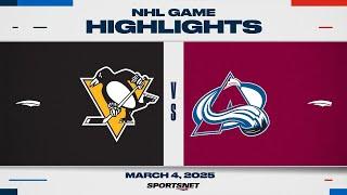 NHL Highlights | Penguins vs. Avalanche - March 4, 2025