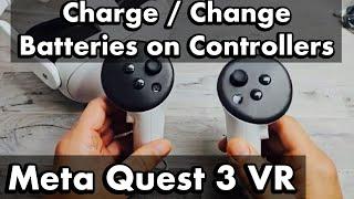 Meta Quest 3 VR: How to Charge / Change Batteries on Controllers