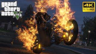 GTA 5 - Ghost Rider Fights Crime in Los Santos! Pt.1 (4K Ultra HD Gameplay)