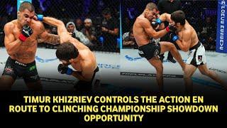 2024 PFL Playoffs Highlights 3: Timur Khizriev defeats Gabriel Braga with accurate elbow strike