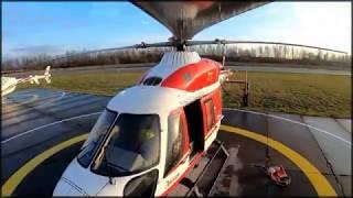 "Russian Helicopter Systems" medical helicopter "Ansat" works in St. Petersburg