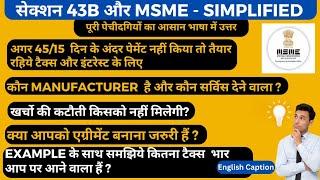 MSME late payment | Disallowance under section 43B | Section 43B(h) | Payment within 45 days/15 days