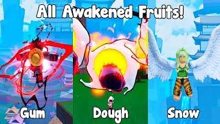 ALL REWORK AWAKENED FRUITS DAMAGE & SHOWCASE in King Legacy