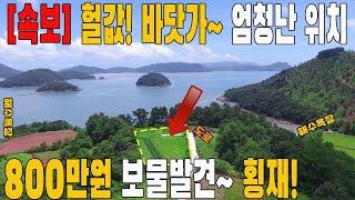 [속보] 바닷가~ 언덕 위 토지~ 헐값 초급매! 끝없이 떨어진 가격! 평당 8만원~ 바닷가 토지가 쏟아집니다~ 도로와 연결된 임야 800만 원~ 몽땅 2600만 원~ 전원주택가능~