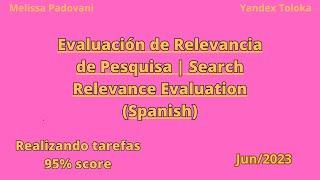 Realizando tarefas - avaliação de relevância de pesquisa | Search Relevance Evaluation (Spanish) 95%