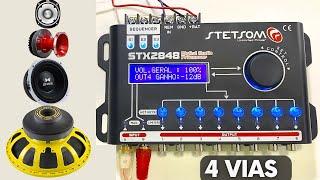 Cortes de Frequência para caixa trio 4 vias STX2448 - Passo a Passo para iniciantes - MUITO FÁCIL