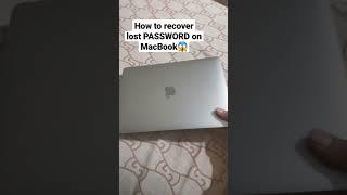 How to recover lost PASSWORD on MacBook