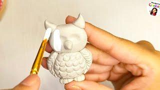 Clay owl making  | How to make owl with clay | How to make bird with clay #owl #bird #clayart