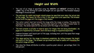 HEIGHT AND WIDTH ATTRIBUTE IN HTML