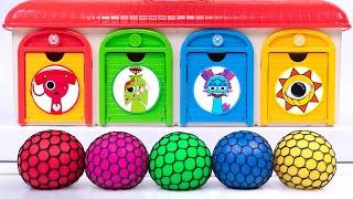 Satisfying Video | How I Made 5 Stress Balls FROM 4 Color ASMR Garage For Rainbow Path