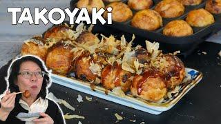 Takoyaki Octopus Balls / Complete Recipe : Octopus Cooking, Batter, Takoyaki Sauce, Tenkasu Flakes