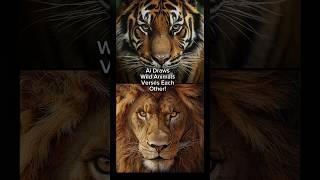 Ai Draws Wild Animals Verses Each Other!  #shorts #animals #lion #wildlife #ai #versus #chatgpt