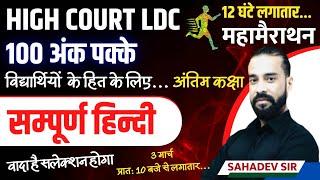 Raj. High Court LDC Marathon Class | Complete Hindi Grammar | Most Important Questions | Sahadev Sir