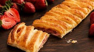 Strawberry Puff Pastry Braid Recipe