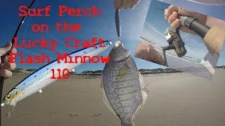 Epic California Surf Perch Fishing - Lucky Craft Flash Minnow