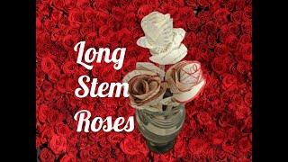 Long Stem Roses created from upcycled book pages