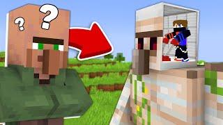 I Trolled Villager By Hiding Inside Golem | Minecraft