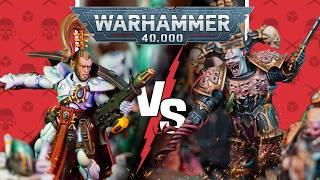 NEW RULES! Emperor's Children vs Aeldari | Warhammer 40k Battle Report