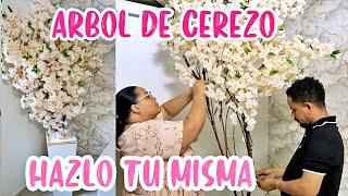 COMO HACER UN ARBOL ARTIFICIAL / ARBOL DE CEREZO PASO A PASO