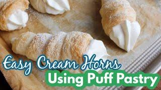 Making Easy Cream Horns from Puff Pastry