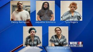 Five people arrested in connection with felony drug possession