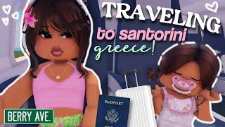 Rich Family Travels to Santorini Greece️ | Roblox Berry Avenue Roleplay