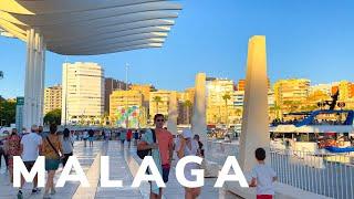 4K Walk Málaga Paseo del Muelle Uno Pablo Ruiz Picasso Spain  Walking Tour With Captions