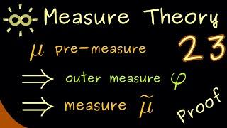 Measure Theory 23 | Proof of Carathéodory's Extension Theorem [dark version]