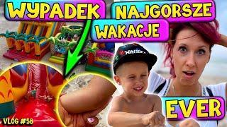 NAJGORSZE WAKACJE NAD MORZEM  Wypadek MikołajaSzaleństwo na dmuchańcuMarivo Wakacyjny Vlog #54