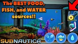 BEST FOOD and WATER sources in Subnautica!