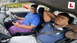 *CAN HE DRIVE BETTER?* DRIVING LESSON IN AN AUTOMATIC CAR!