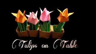 Let us Try Out Tulips on Table || Hurry Fun Paper Craft for Little Hands #diy