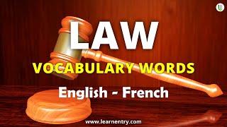 Law Vocabulary in French | French Vocabulary | Learn Entry