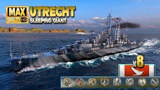 Cruiser Utrecht with 8 destroyed ships - World of Warships