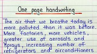 One page handwriting | Writing one page || 1 page writing in english | English handwriting