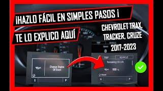  Como Resetear Cambio De ACEITE De CHEVROLET TRAX , CRUZE, TRACKER 2017-2023 