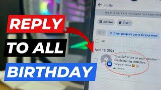 How to Reply to All Birthday Wishes on Facebook Timeline || See All Birthday