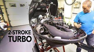 2-Stroke boosted MOD SLED BUILD TOUR (snowmobile hill climber). Two-stroke turbo.